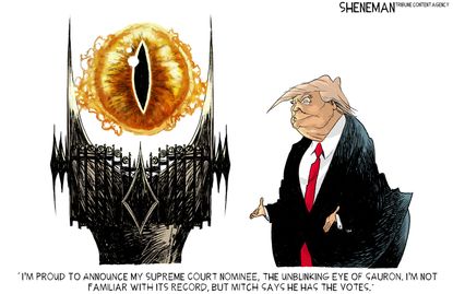 Political Cartoon U.S. Trump SCOTUS Sauron Lord of the Rings