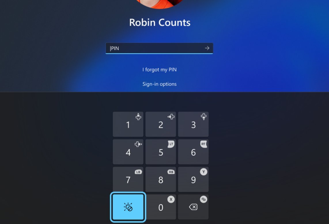 Gamepad for Lock Screen PIN
