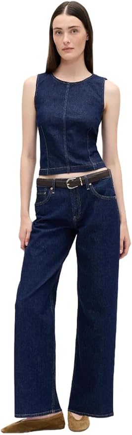 GAP, Gap Womens 90's Low Rise Loose Jeans Dark Indigo 30