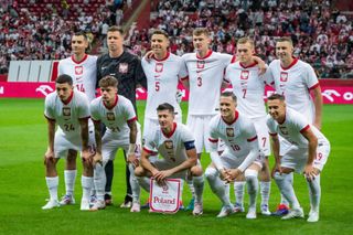 Poland Euro 2024 squad Poland's team poses for a team photo prior to the international friendly football match between Poland and Turkey in Warsaw, Poland, on June 10, 2024. (Photo by Wojtek Radwanski / AFP) (Photo by WOJTEK RADWANSKI/AFP via Getty Images)