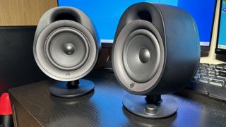 SteelSeries Arena 3 review image of the two speakers facing away from the camera