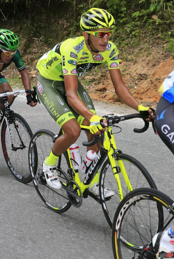 Jonathan Monsalve (Vini Fantini) on the Genting Highlands climb