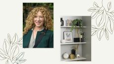 kelly hoppen and book case with plants