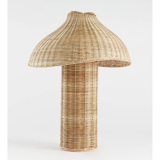 table lamp with wicker shade