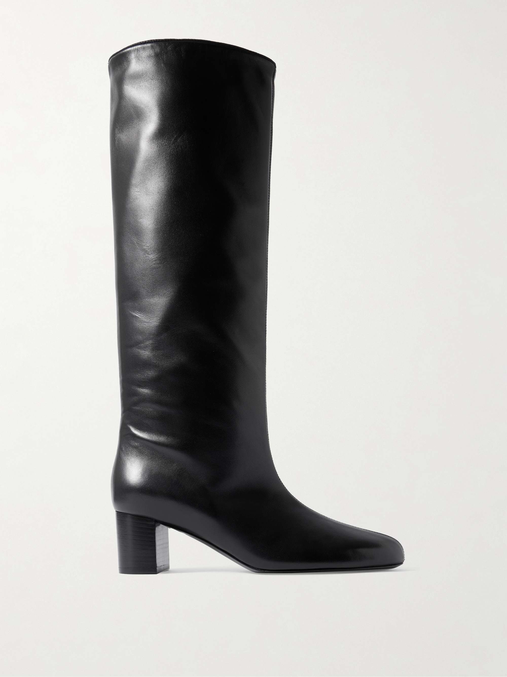 Downtown Leather Knee Boots