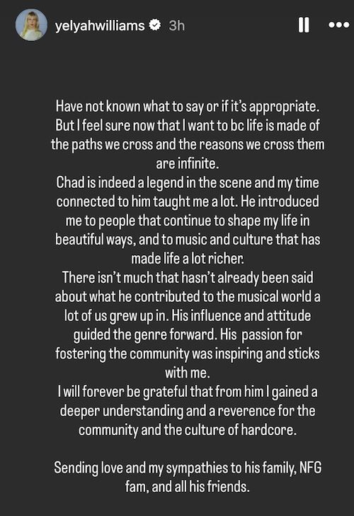 Hayley Williams on Chad Gilbert