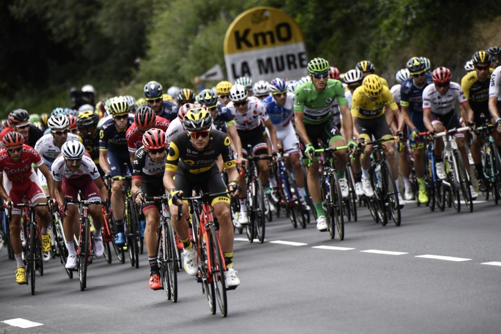 The start of stage 17 of the Tour de France