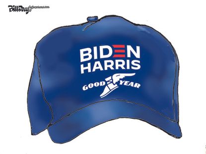 Political Cartoon U.S. Harris Biden Goodyear