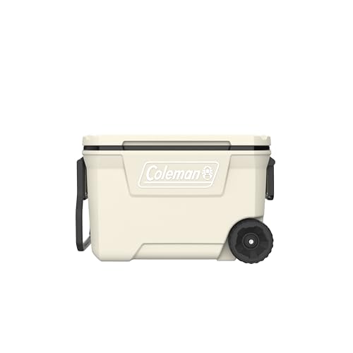 Coleman Classic Series Insulated Portable Cooler, Leak-Resistant Outdoor Hard Cooler Keeps Ice Up to 5 Days, 62 Quart, Desert Sand