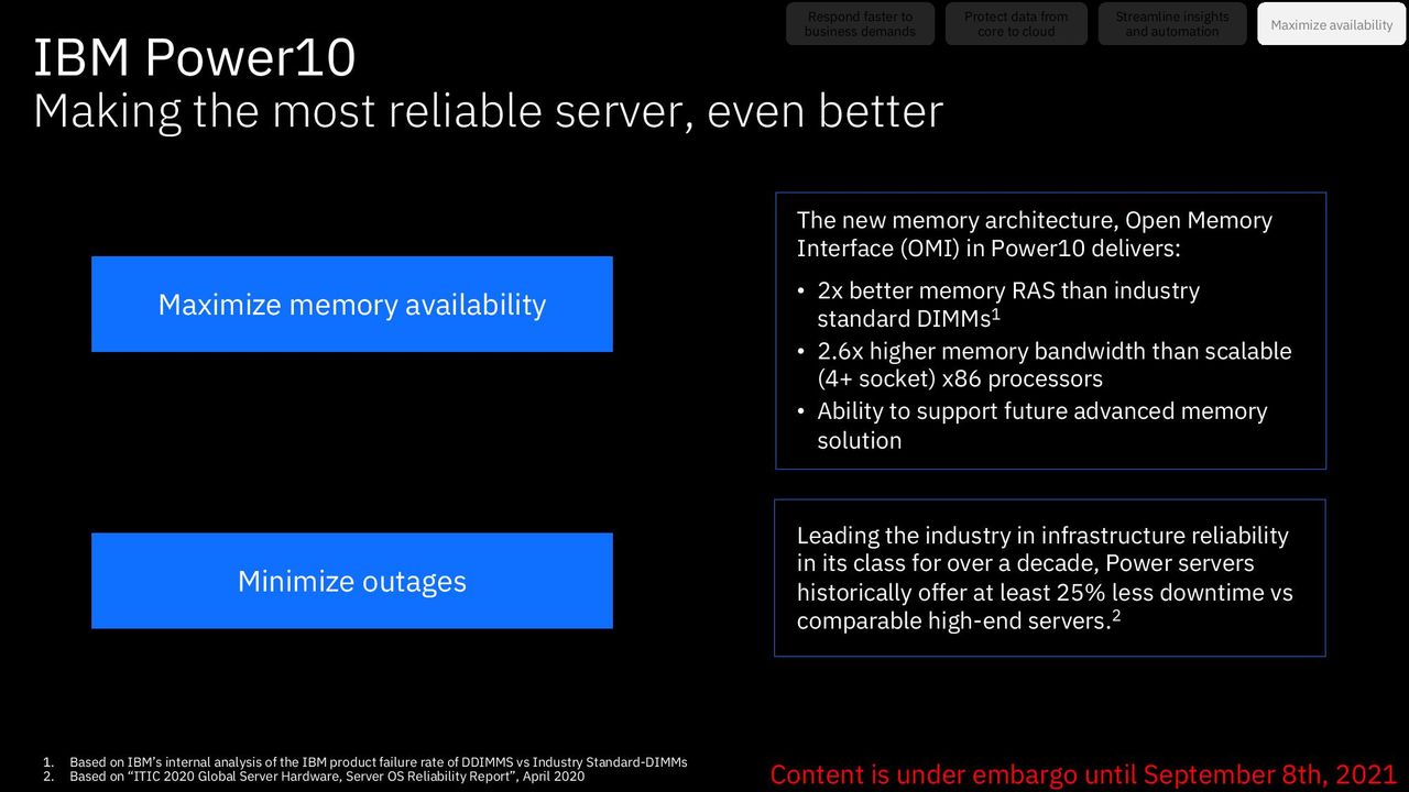 IBM E1080 Server Power10 Performance