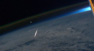 NASA astronaut Ron Garan took this photograph during the Perseid meteor shower on Aug. 13, 2011 from the International Space Station.