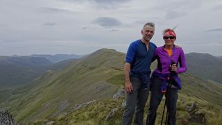 Fiona and husband on a munro