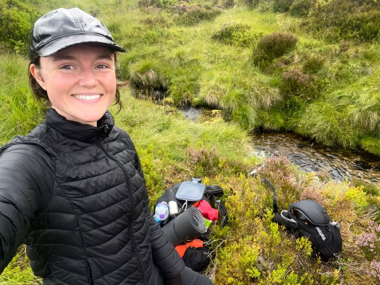 Katharine Hay during her walk around Scotland