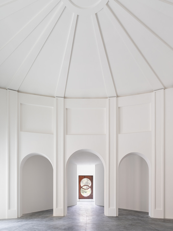 image of the restored Central Pavilion in Venice, empty from exhibitions and clean and polished