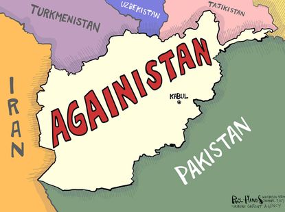 Political cartoon Trump Afghanistan war