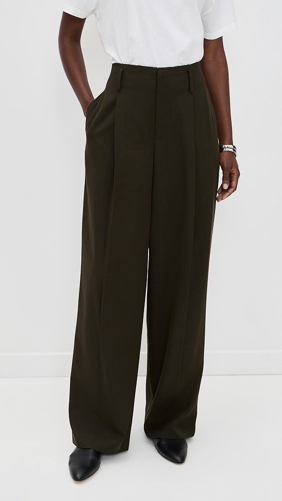 Vince High Waist Pleated Trousers