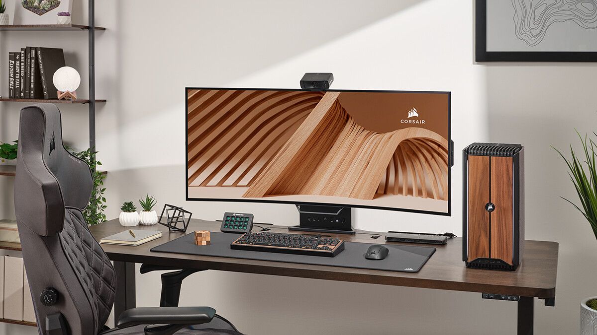 Corsair One i500 PC on a desk