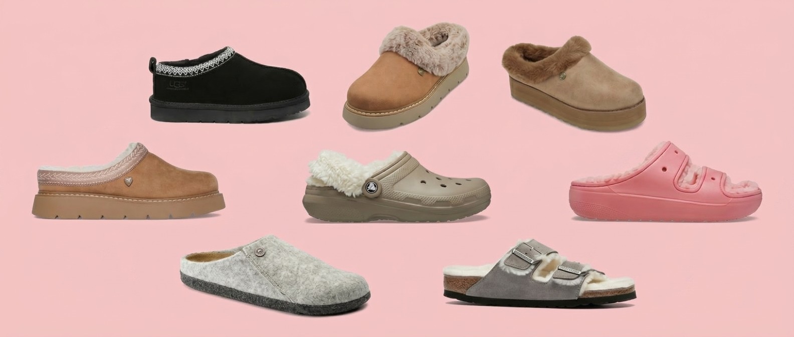 Uggs on pink background