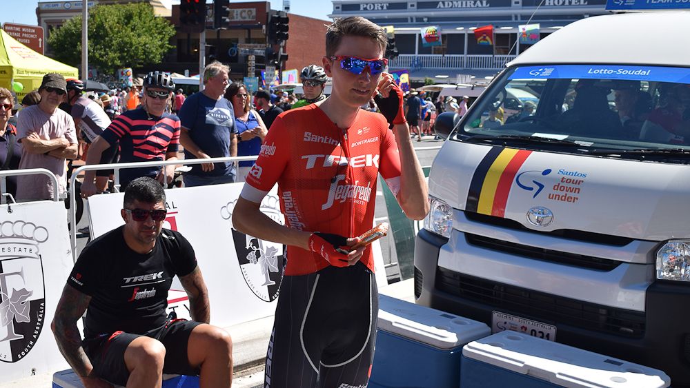 Trek-Segafredo switch to a heavier and bolder red for 2018 after moving from Sportful to Santini, but the subtle pin stripe design from years gone by stays