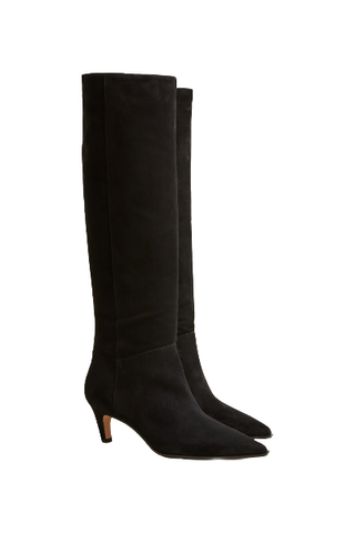 New Stevie Knee-High Pull-On Boots in Suede (Were $328) 