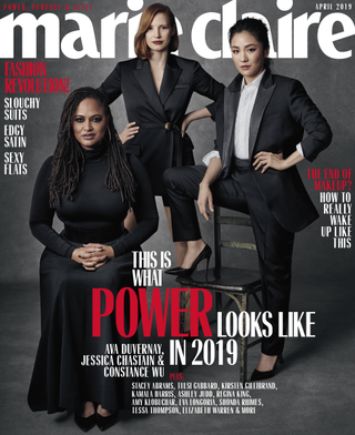 CONSTANCE WU, AVA DUVERNAY, AND JESSICA CHASTAIN on cover of Marie Claire