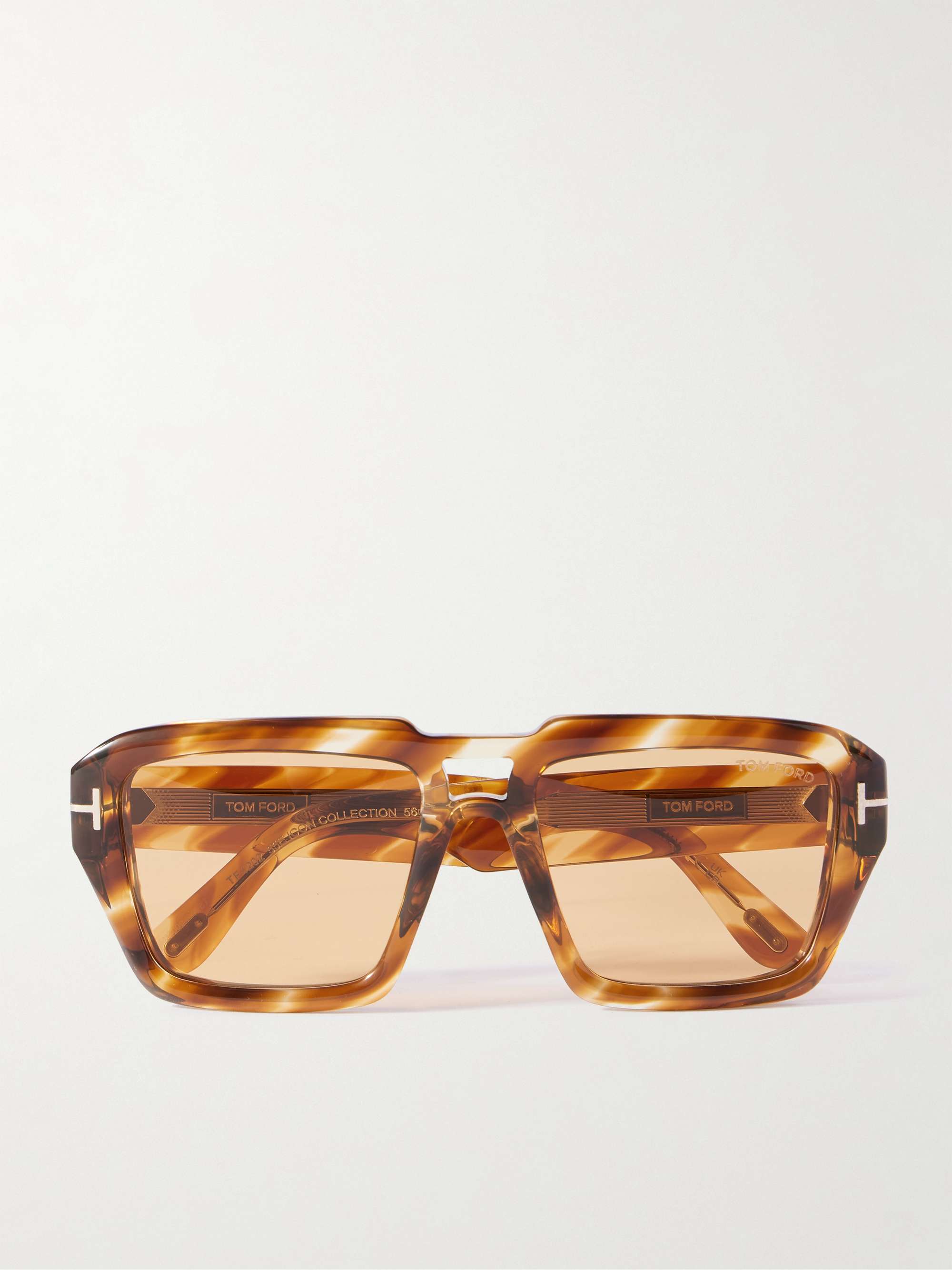 Icon Square-Frame Tortoiseshell Acetate Sunglasses