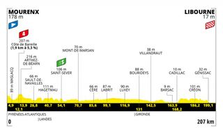 Tour de France 2021 stage 19 profile map