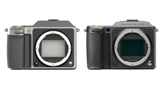 The "X1DJI" (left) seems to be a carbon copy of the Hasselblad X1D II 50C (right)