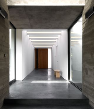 Bonsai House white corridor