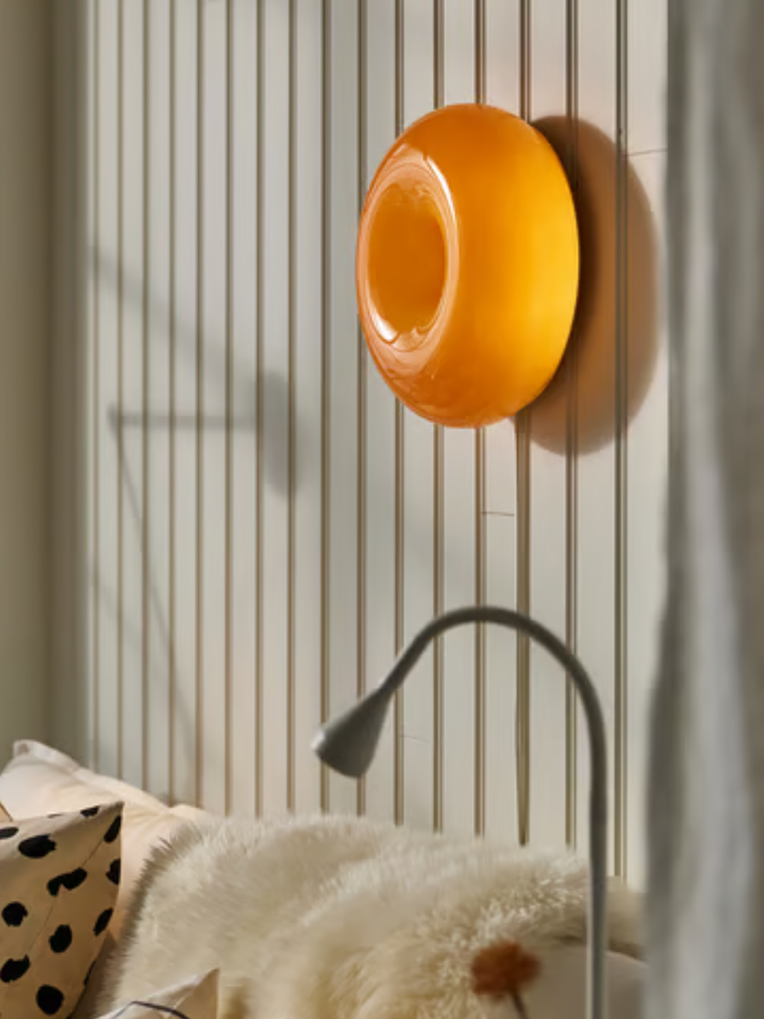 A glossy donut lamp from IKEA