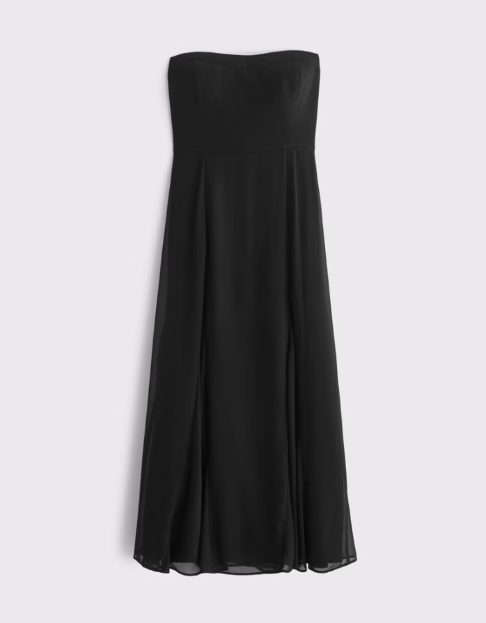 Abercrombie, Camille Strapless Godet Midi Dress