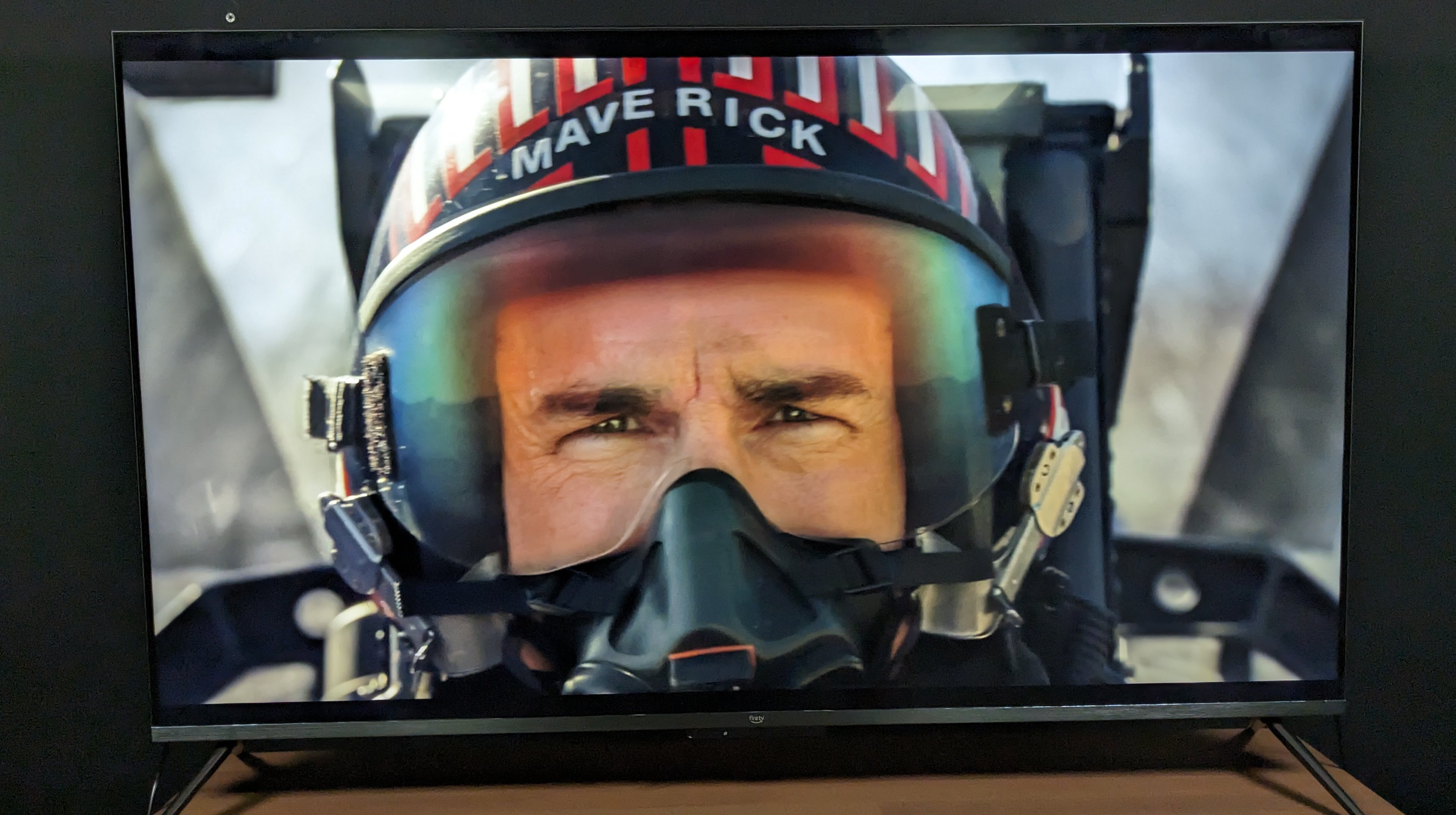 Amazon Omni QLED with Top Gun Maverick on screen