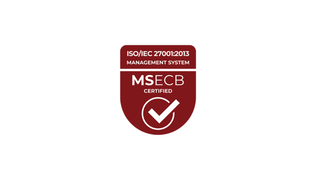 Nureva earned ISO/IEC 27001 certification, which badge is shown here. 