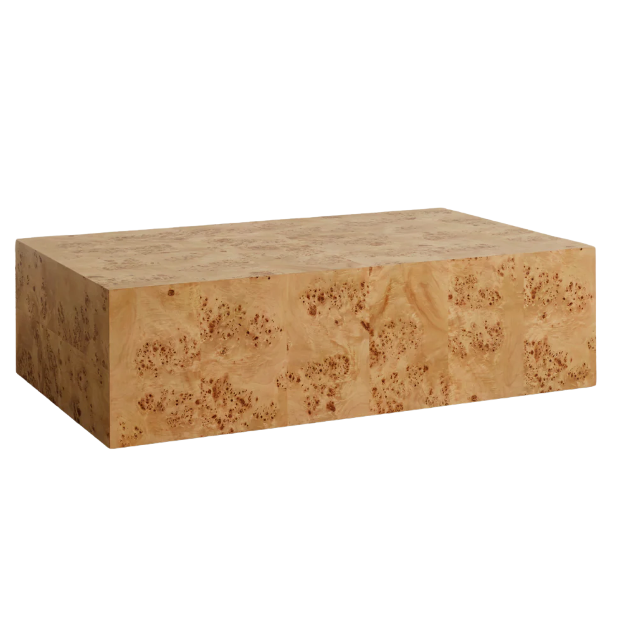 burl wood coffee table