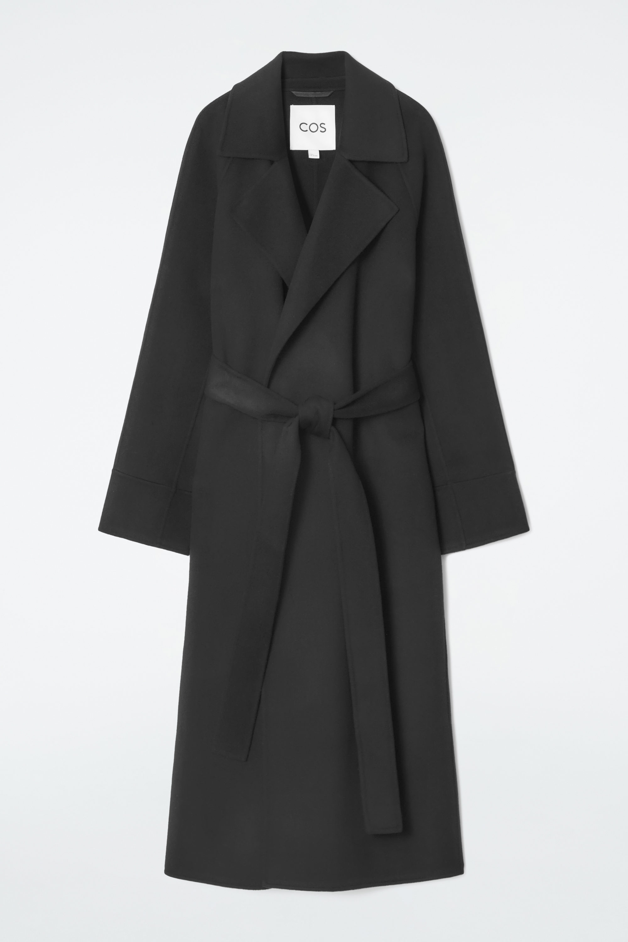 Belted Double-Faced Wool Long Coat