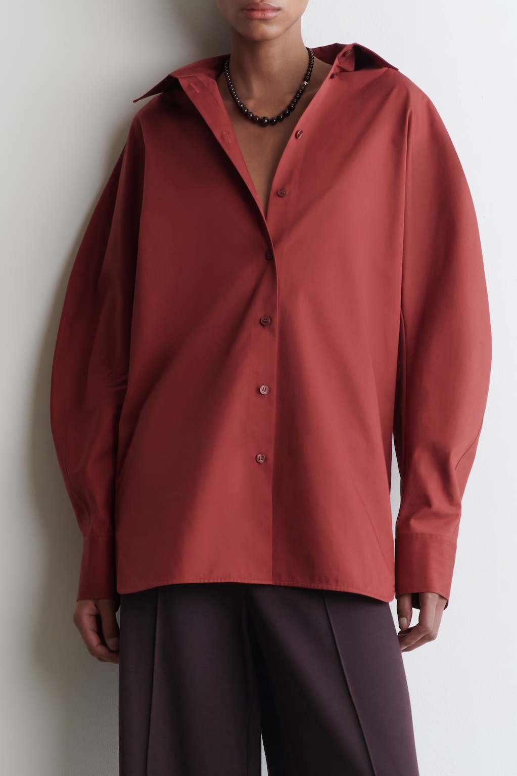 COS, Rounded Pima Cotton Shirt 