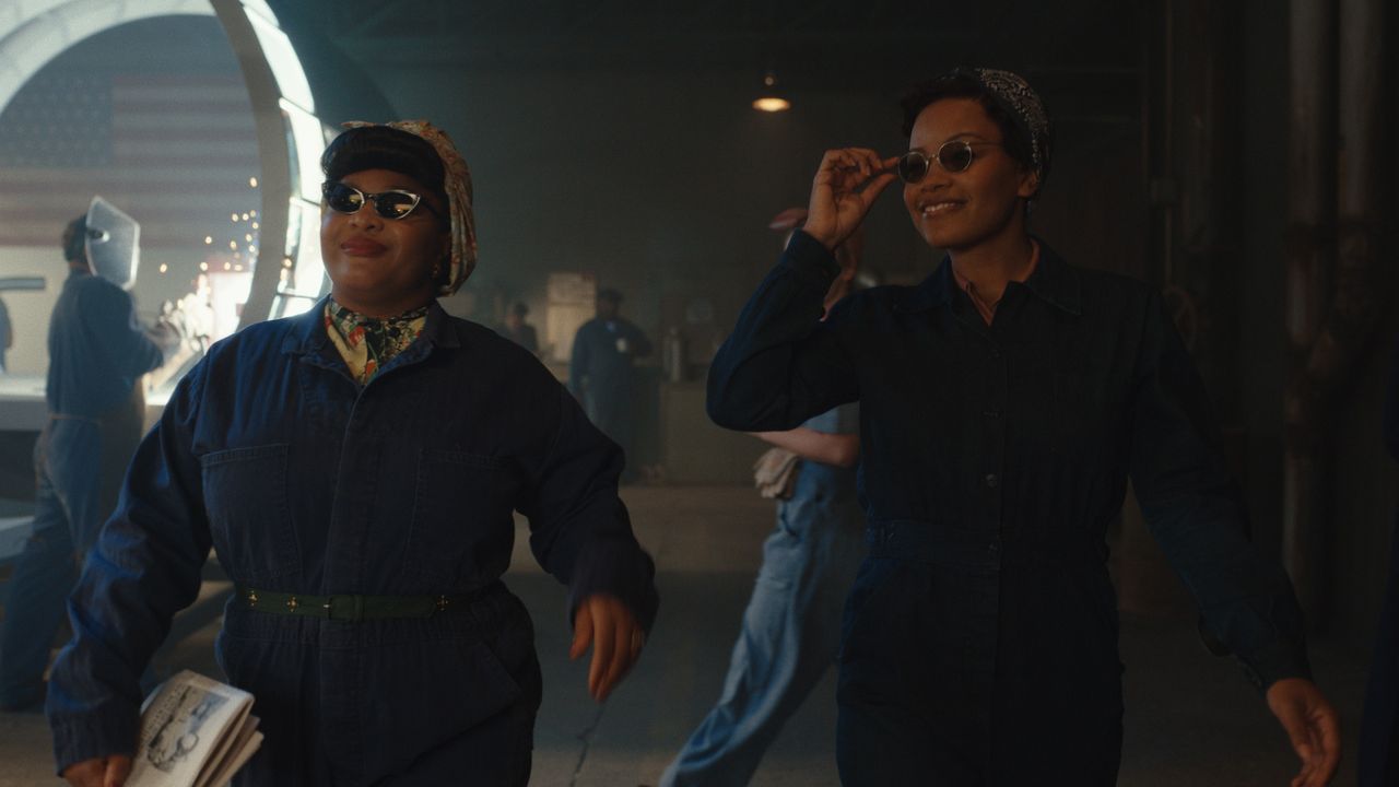 Gbemisola Ikumelo and Chante Adams in A League of Their Own