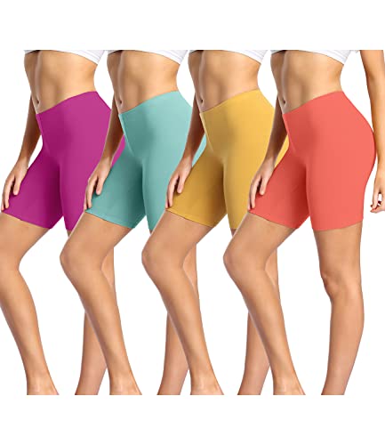 Wirarpa Ladies Anti Chafing Shorts Womens Boxers Underwear Cotton Cycling Shorts Leggings for Under Dresses 4 Pack Multicoloured Size 3xl