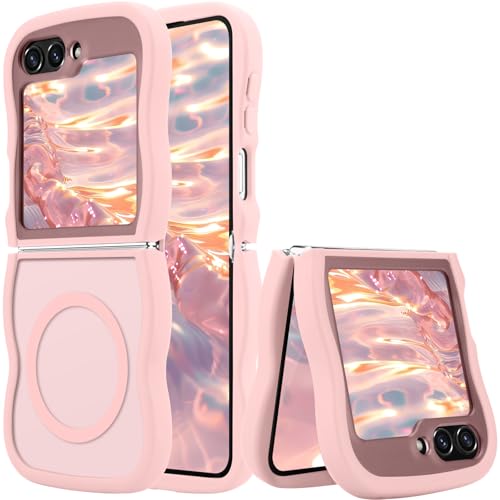 Pepmune Magnetic for Samsung Galaxy Z Flip8 Case Matte Clear Bumper, Pink