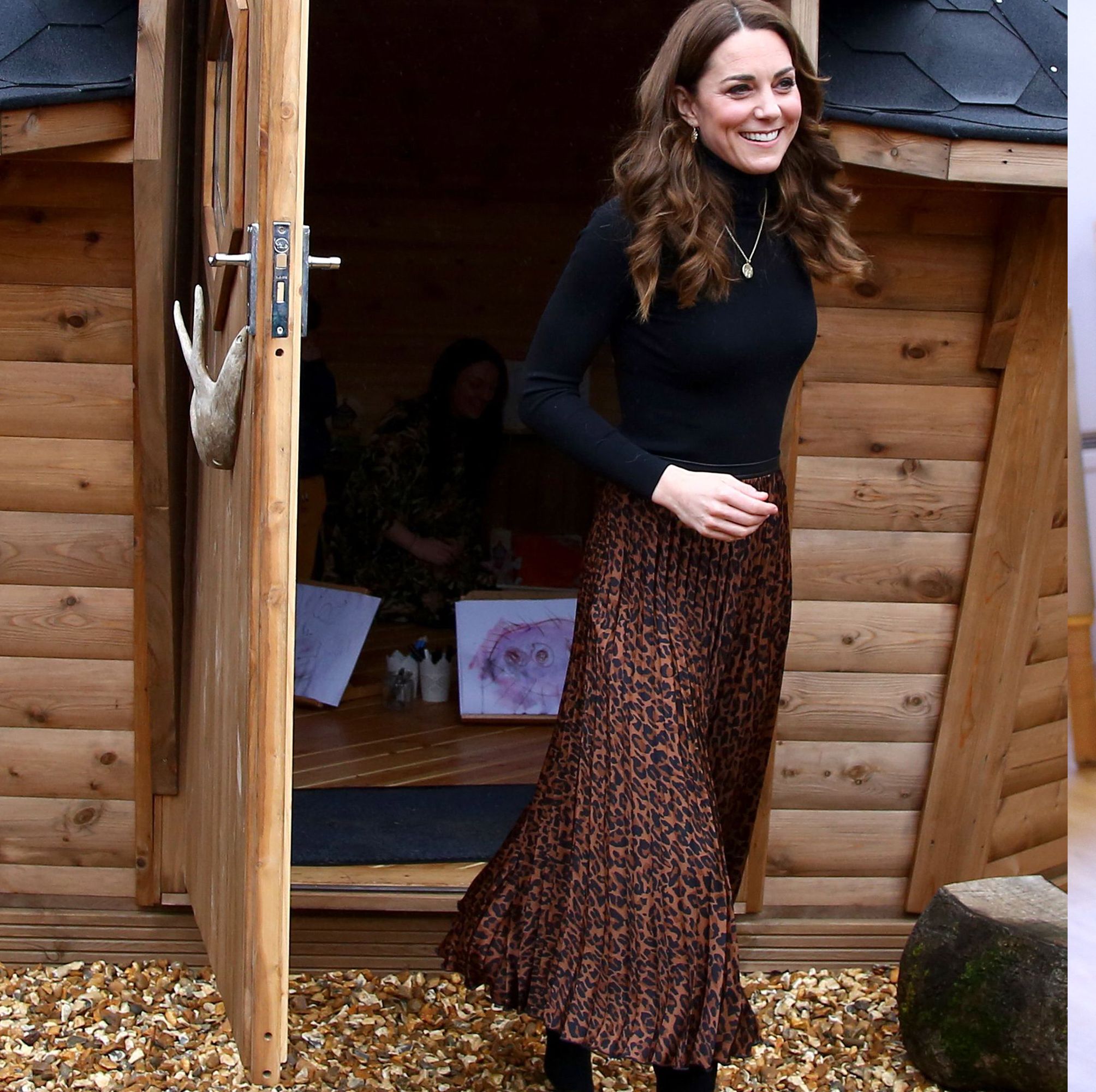 Kate Middleton Wears Zara Leopard Print 