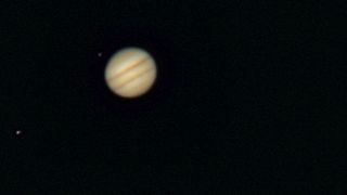 A picture of Jupiter taken through a 12 inch telescope in Swindon, Wiltshire, England on the 28th of August 2022