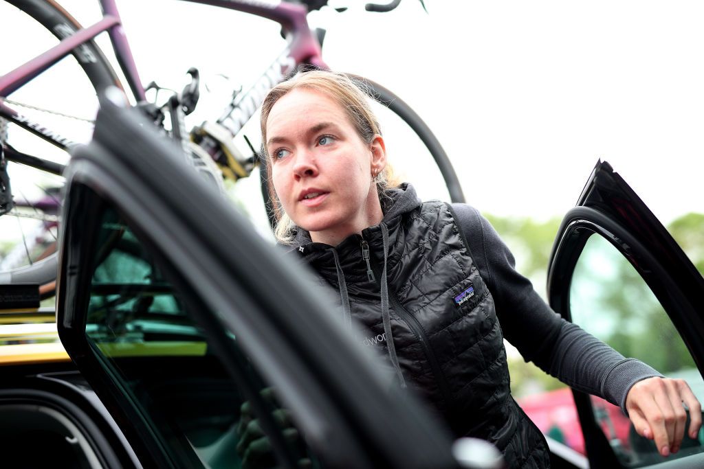 LABASTIDA SPAIN MAY 13 Anna Van Der Breggen of The Netherlands Sports director of Team SD Worx prior to the 1st Itzulia Women 2022 Stage 1 a 1059km stage from VitoriaGasteiz to Labastida ItzuliaWomen UCIWWT on May 13 2022 in Labastida Spain Photo by Gonzalo Arroyo MorenoGetty Images