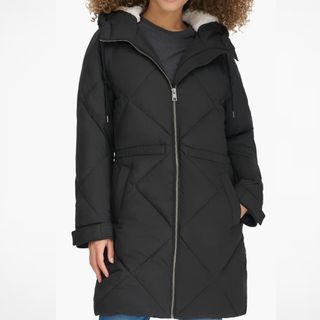 Diamond Quilted Water Resistant Parka