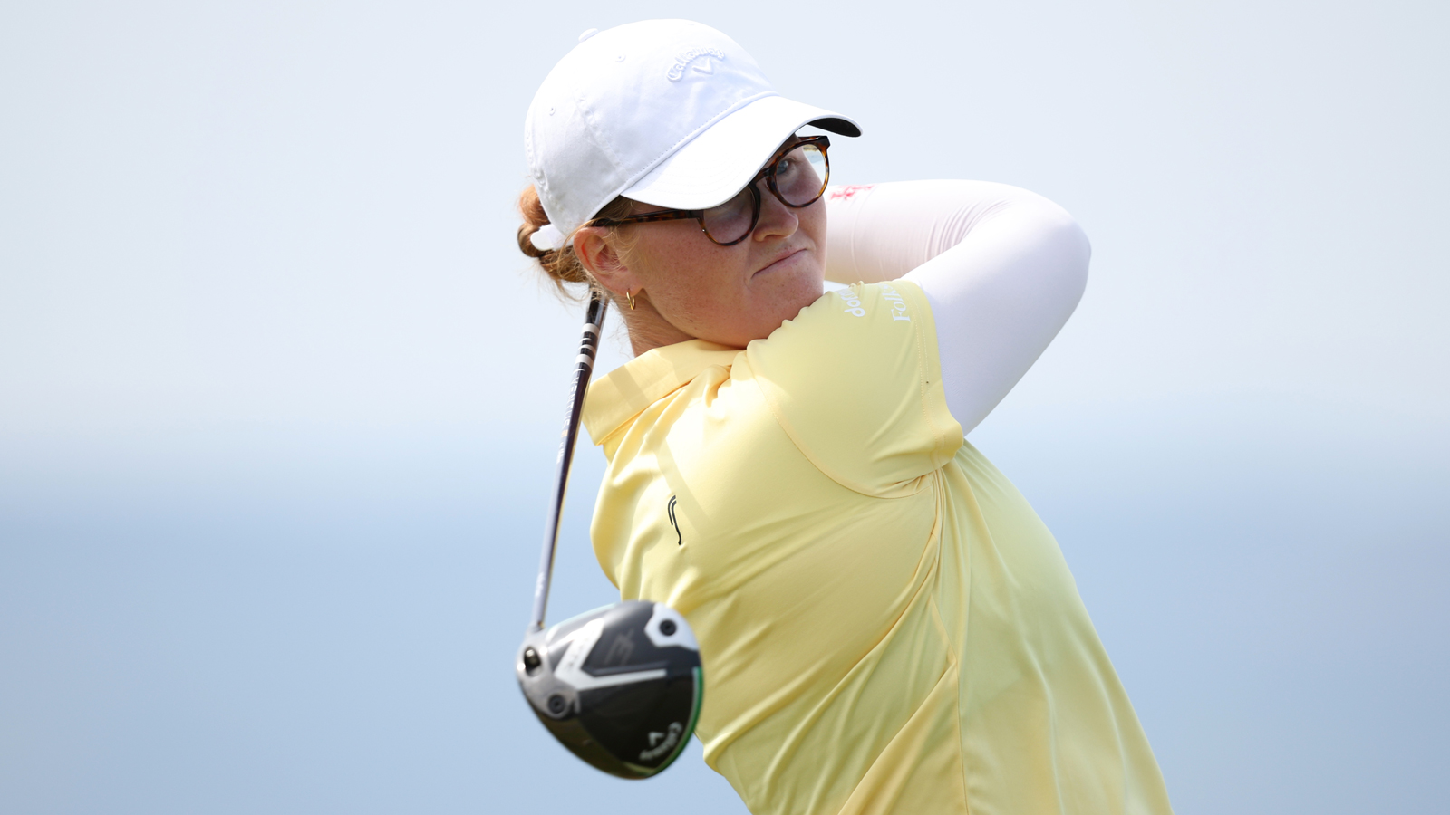 Moa Svedenskiold hits a driver off the tee