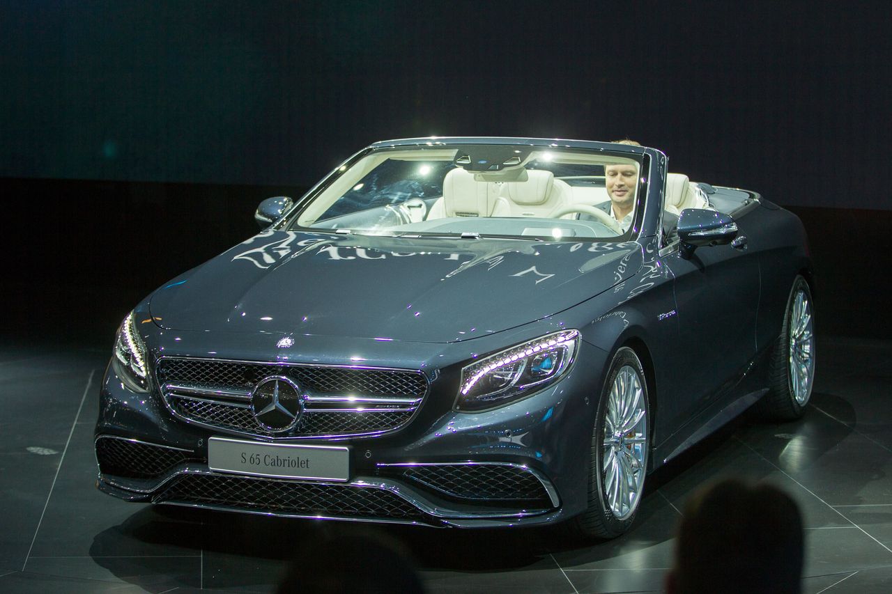 The Mercedes-Benz S65 Cabriolet is displayed during the company's press conference at the 2016 North American International Auto Show in Detroit, Michigan, January11, 2016.AFP PHOTO / GEOFF R
