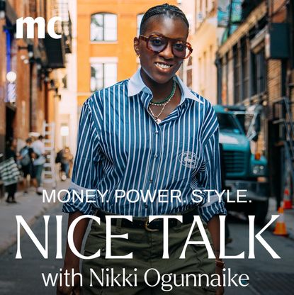 A photo of Nikki Ogunnaike and text reading Money. Power. Style. Nice Talk with Nikki Ogunnaike