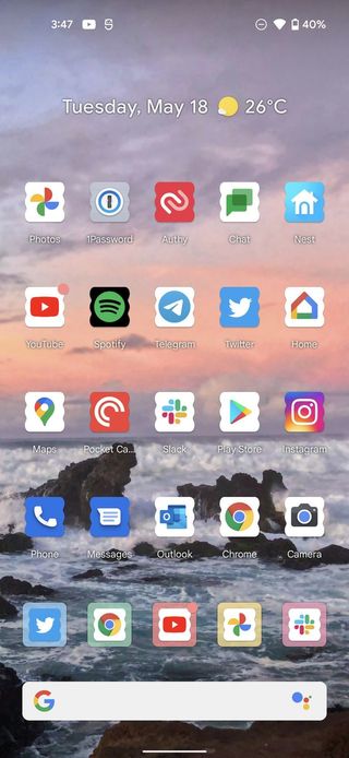 Android 12 home screen