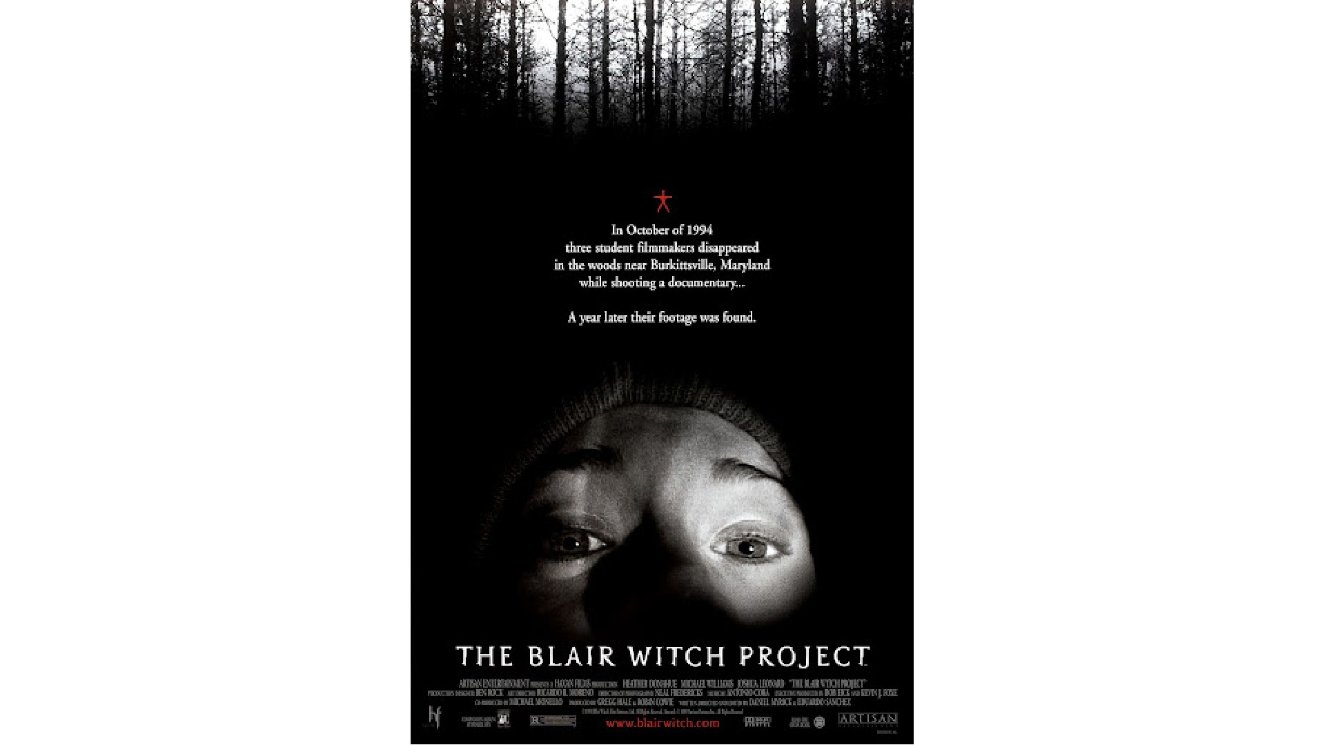 Horror film poster for Blair Witch Project