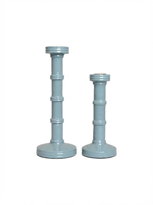 Gloss Painted Wooden Column Candlestick 