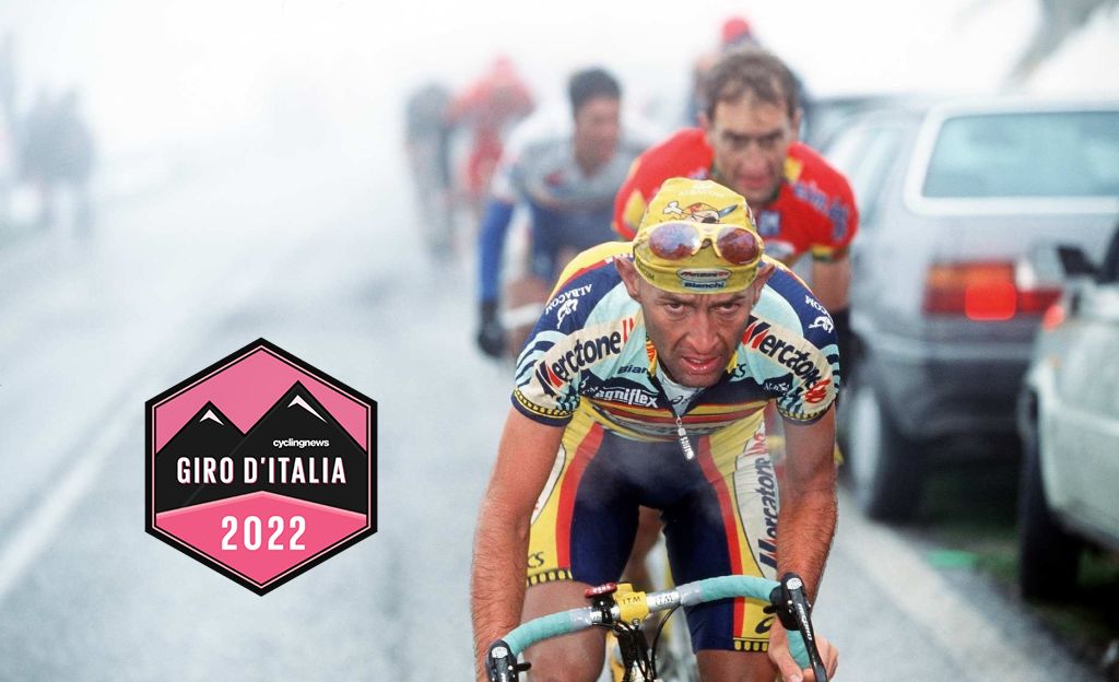 Marco Pantani during the 1999 Giro d&#039;Italia, before he was disqualified for a blood haematocrit above the 50 per cent limit